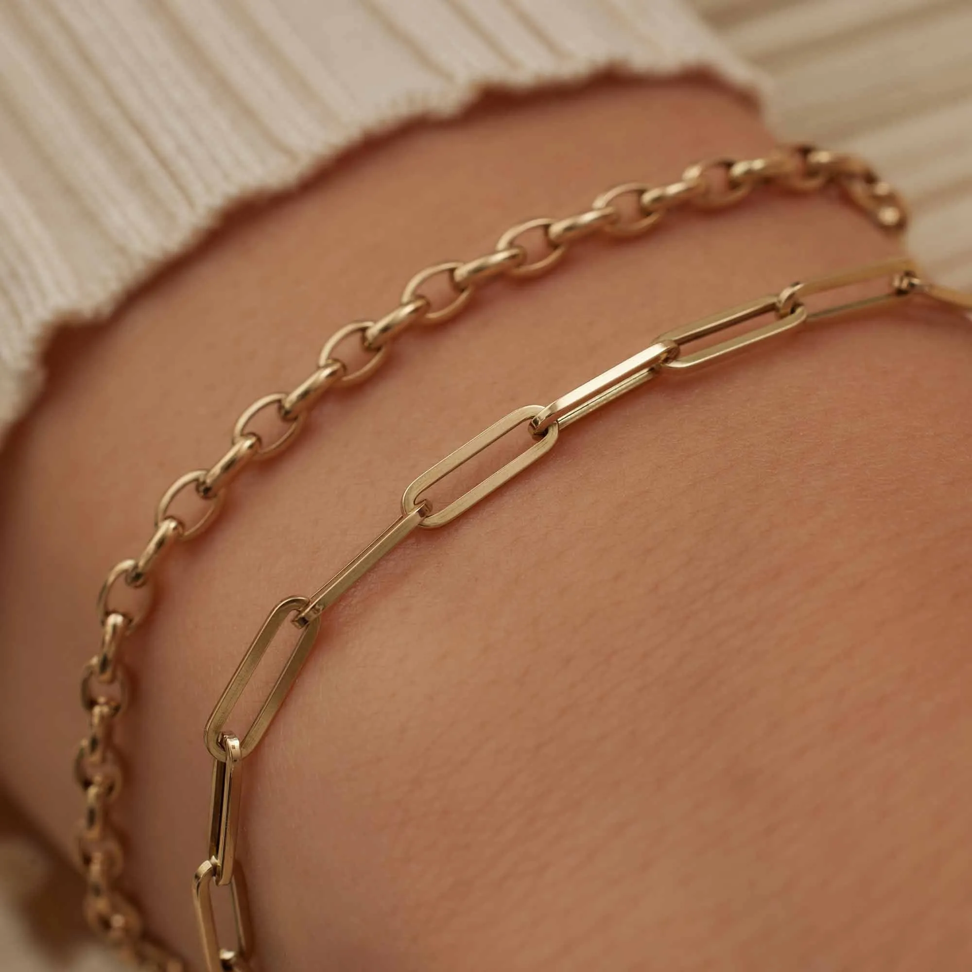 Aidee Odile 14 karat gold link bracelet