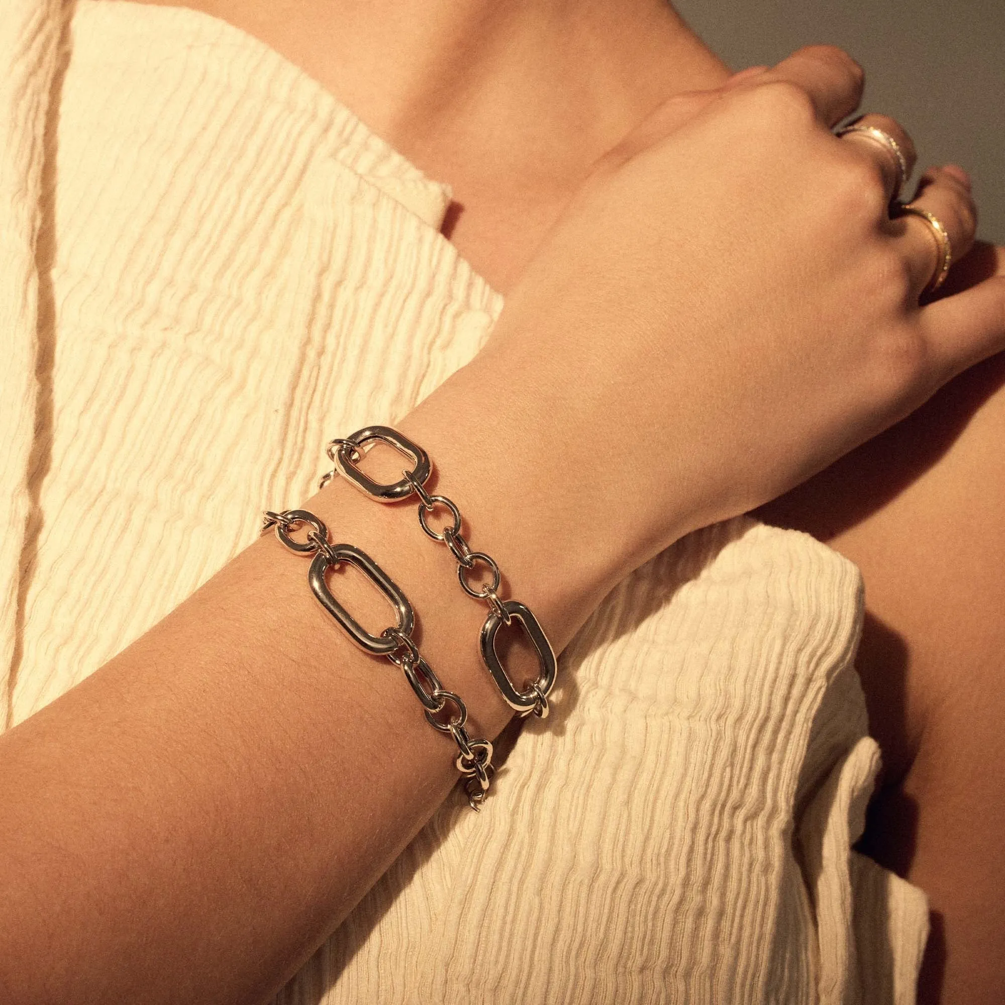 Bibbiena Poppi Gionna 925 sterling silver link bracelet