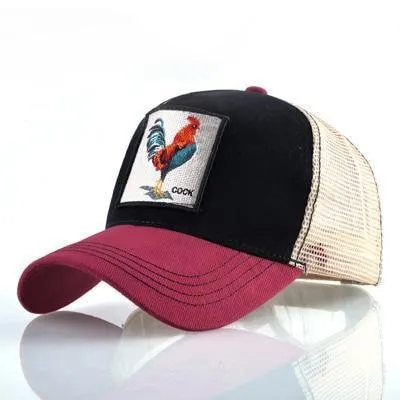 Cock Embroidery Baseball Cap Eat Chicken Bone Casquette