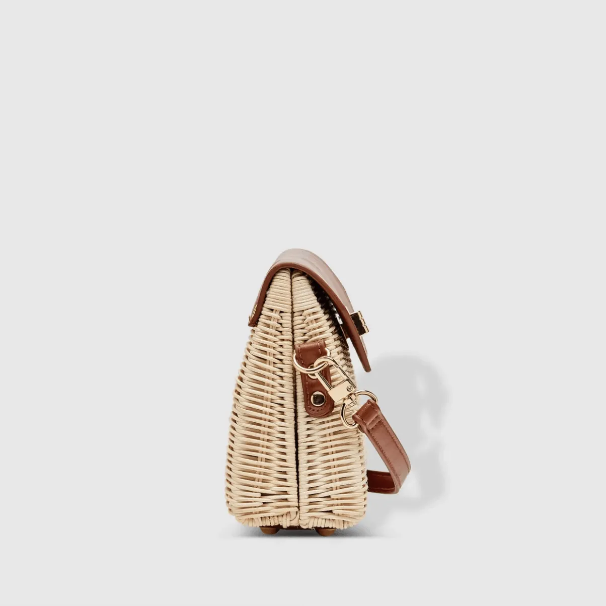 Natural Wicker Shoulder Bag | Tan