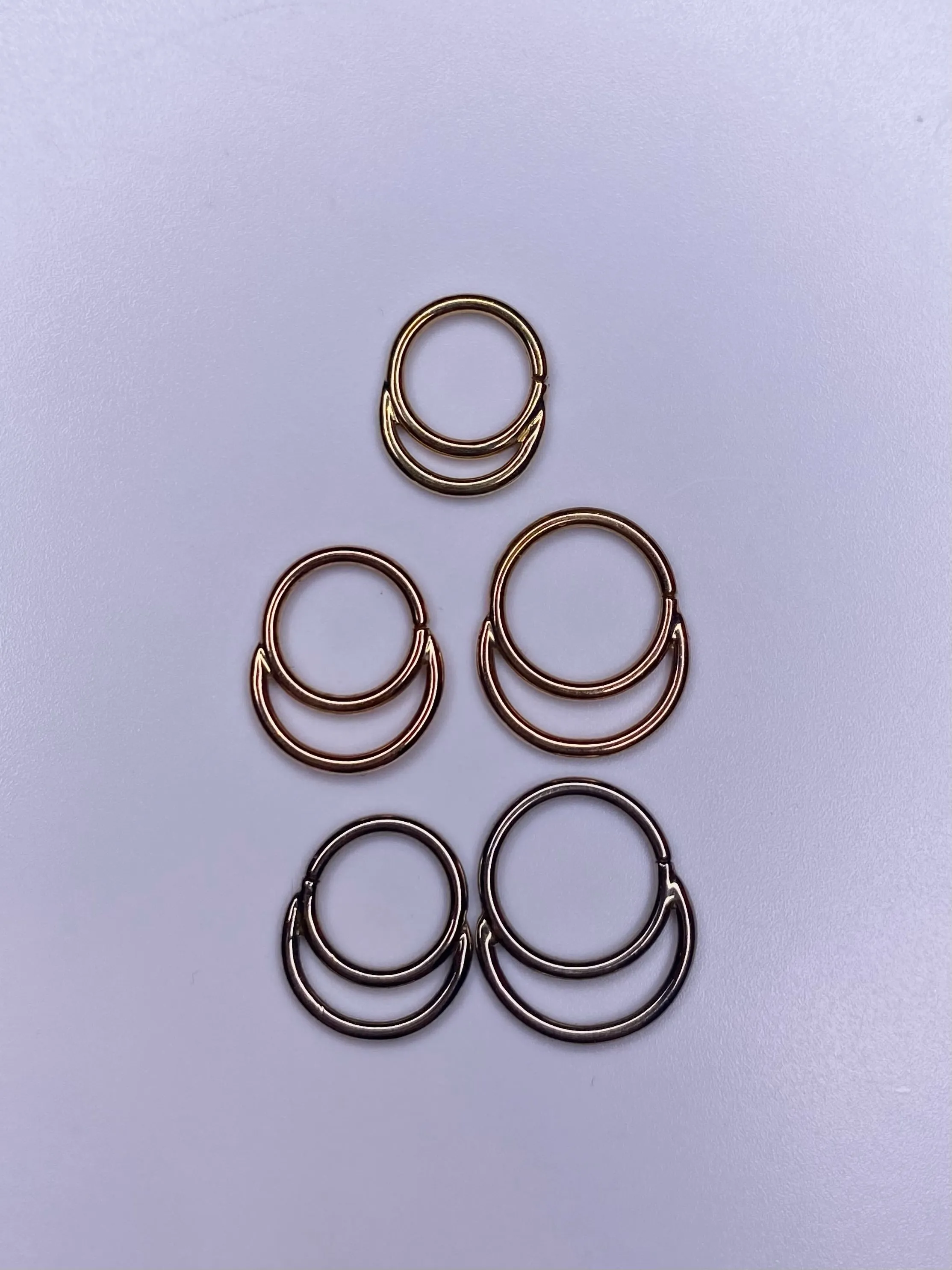 Solid 14kt "Stacked" Seam Ring, popular!!!