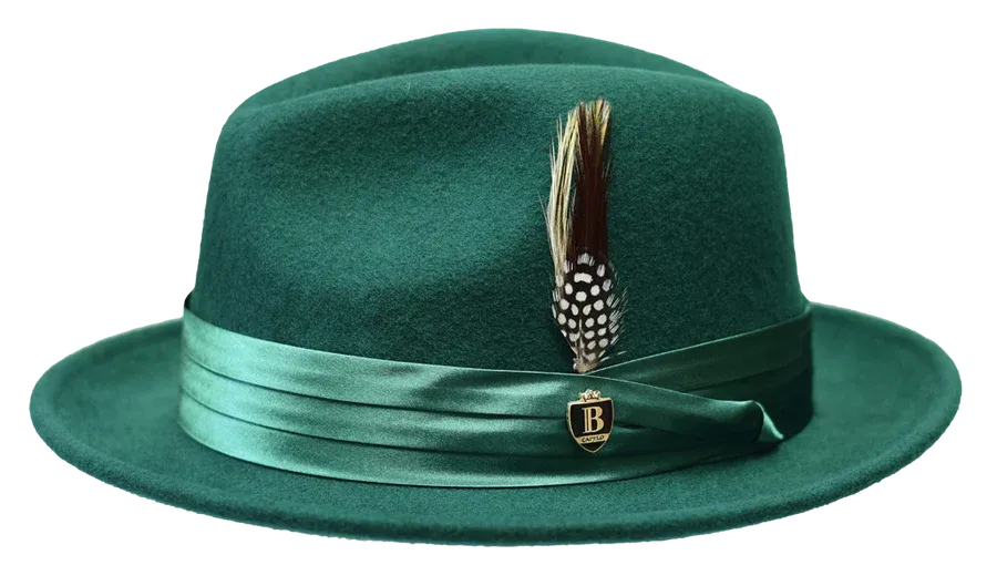 Untouchable Wool Fedora with Satin Hat Band by Bruno Capelo